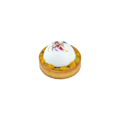 mango-passion fruit tartlet